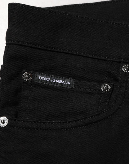Jean en coton noir extensible à coupe slim pour homme de Dolce &amp; Gabbana