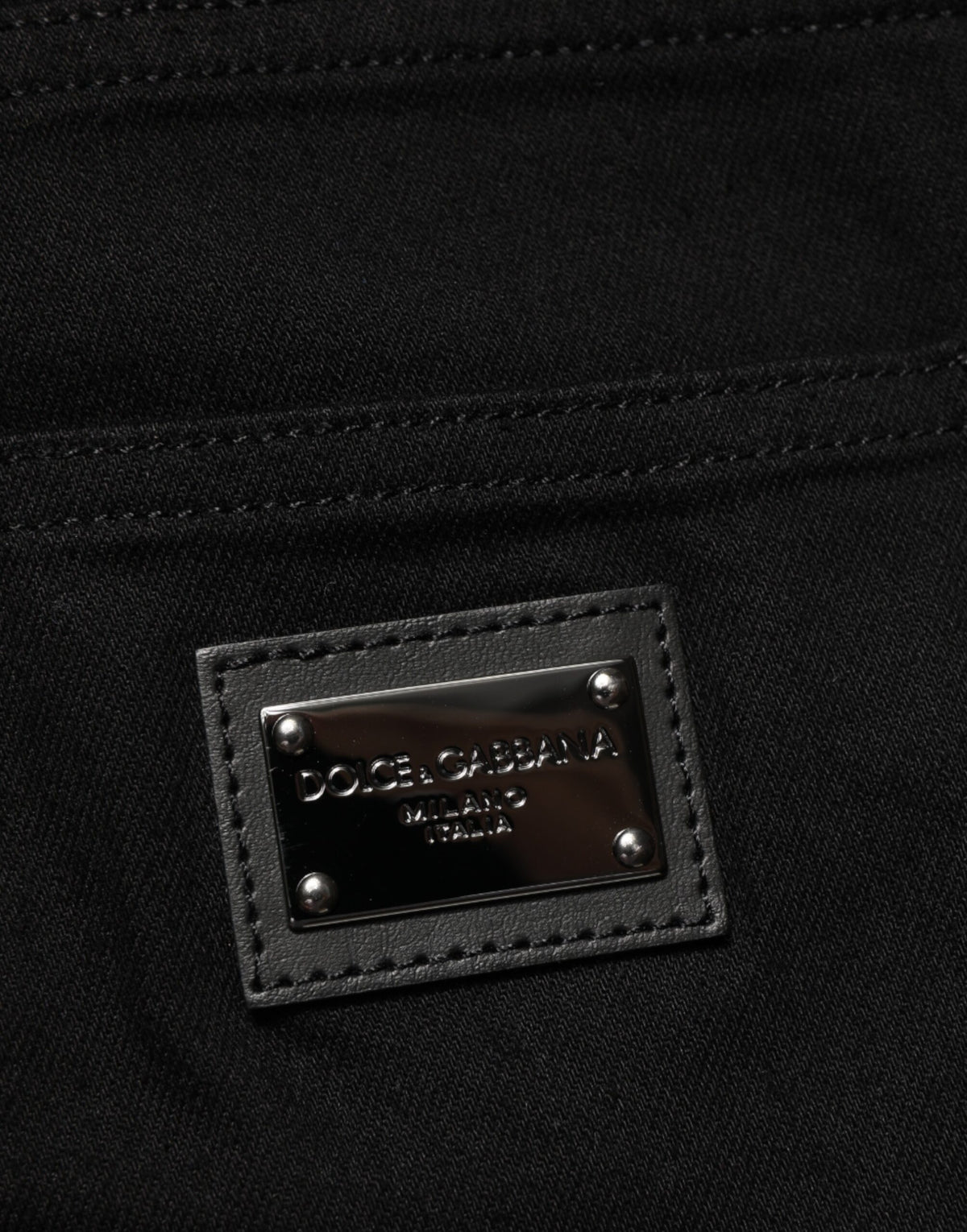 Jean en coton noir extensible à coupe slim pour homme de Dolce &amp; Gabbana