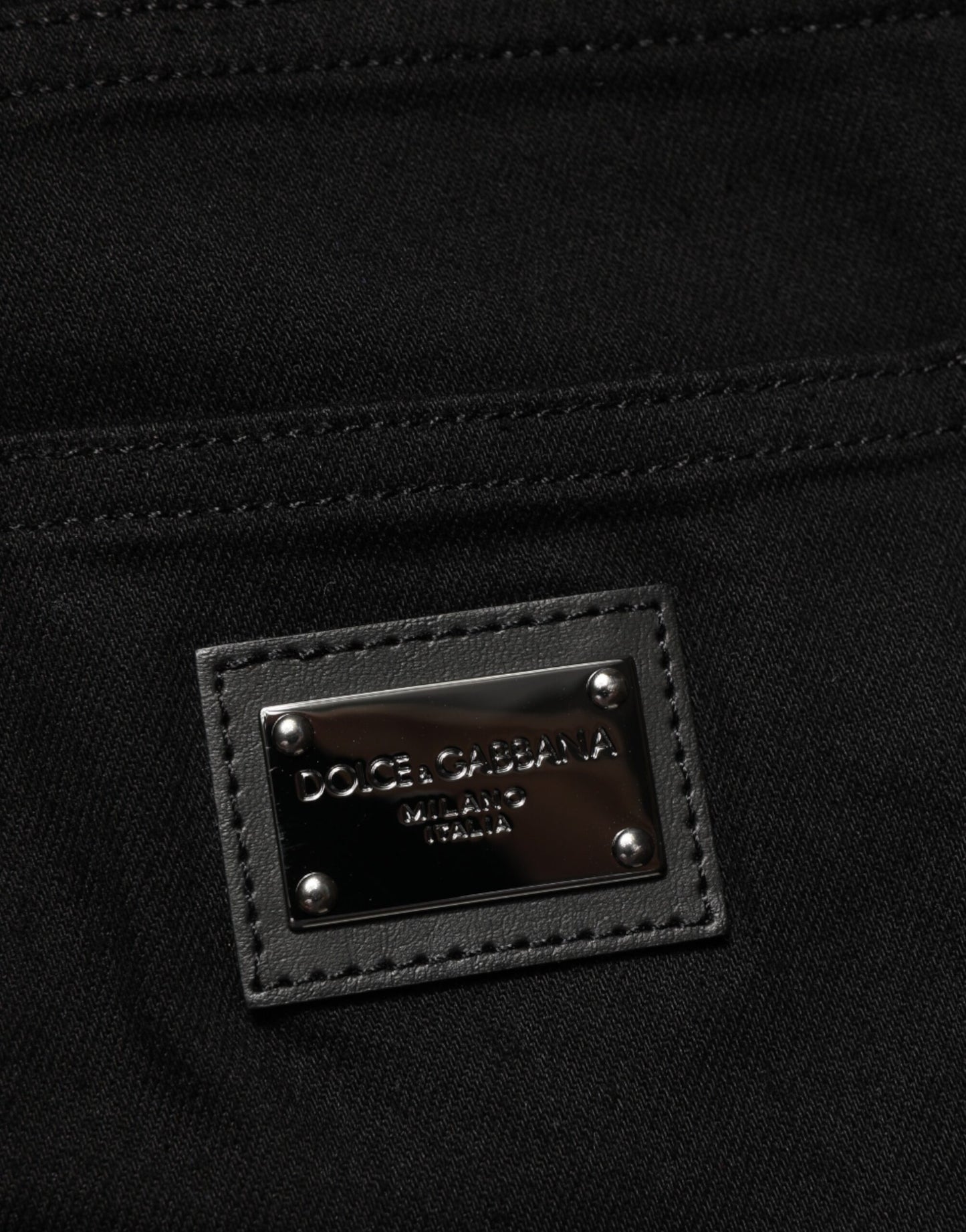 Jean en coton noir extensible à coupe slim pour homme de Dolce &amp; Gabbana