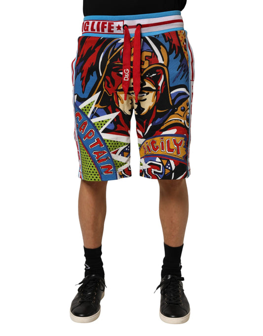 Short de bain bermuda Captain Sicily multicolore pour homme de Dolce &amp; Gabbana