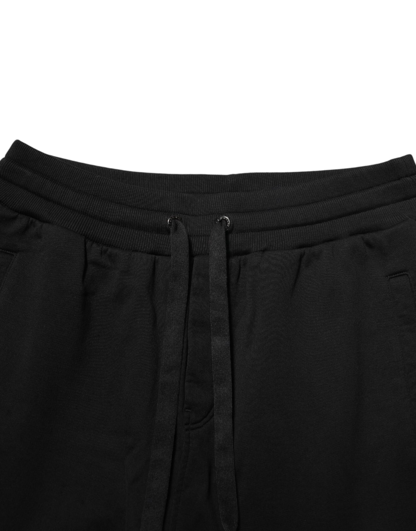 Pantalon de jogging en coton noir avec logo DG de Dolce &amp; Gabbana