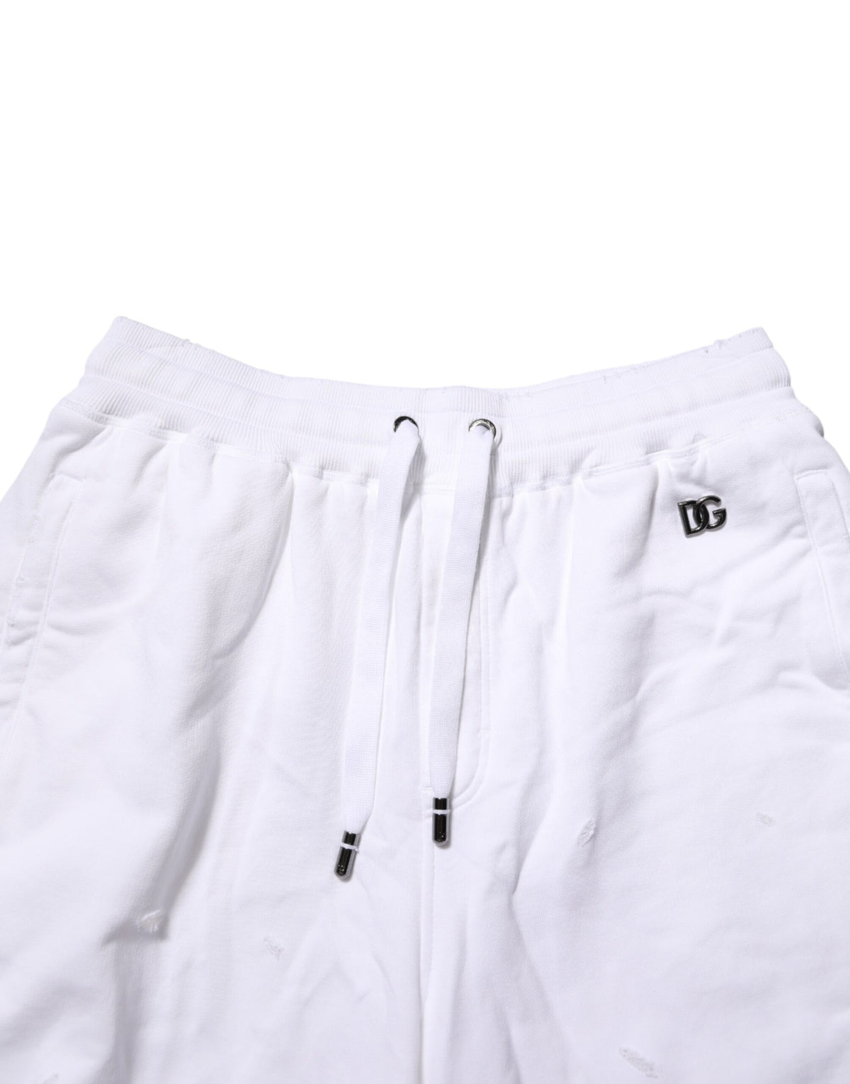 Shorts Bermuda en coton blanc délavé pour homme de Dolce &amp; Gabbana