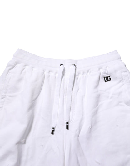 Shorts Bermuda en coton blanc délavé pour homme de Dolce &amp; Gabbana
