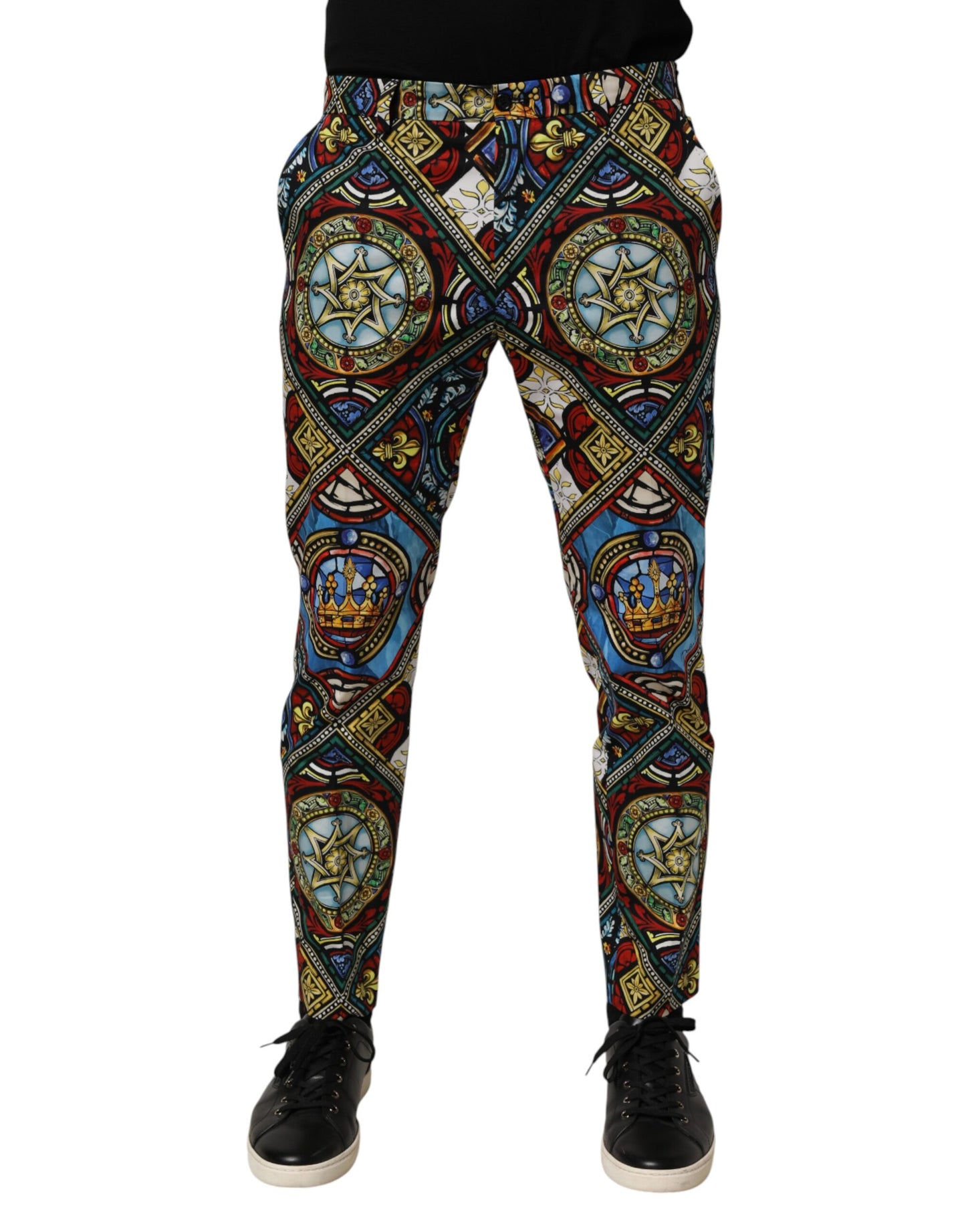 Pantalon homme Dolce &amp; Gabbana multicolore à imprimé vitrail