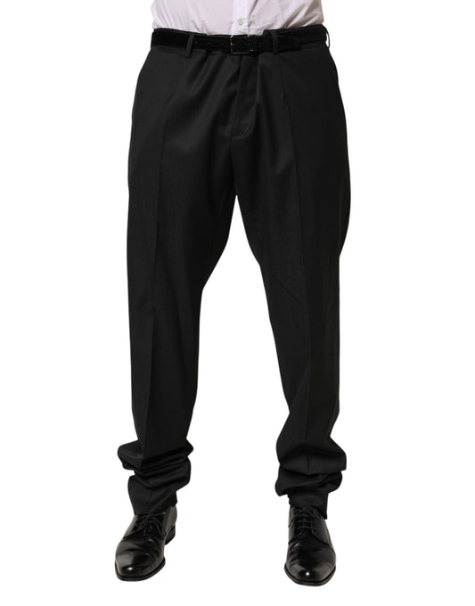 Pantalon tailleur noir en laine pour homme Dolce &amp; Gabbana