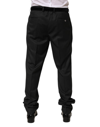 Pantalon tailleur noir en laine pour homme Dolce &amp; Gabbana