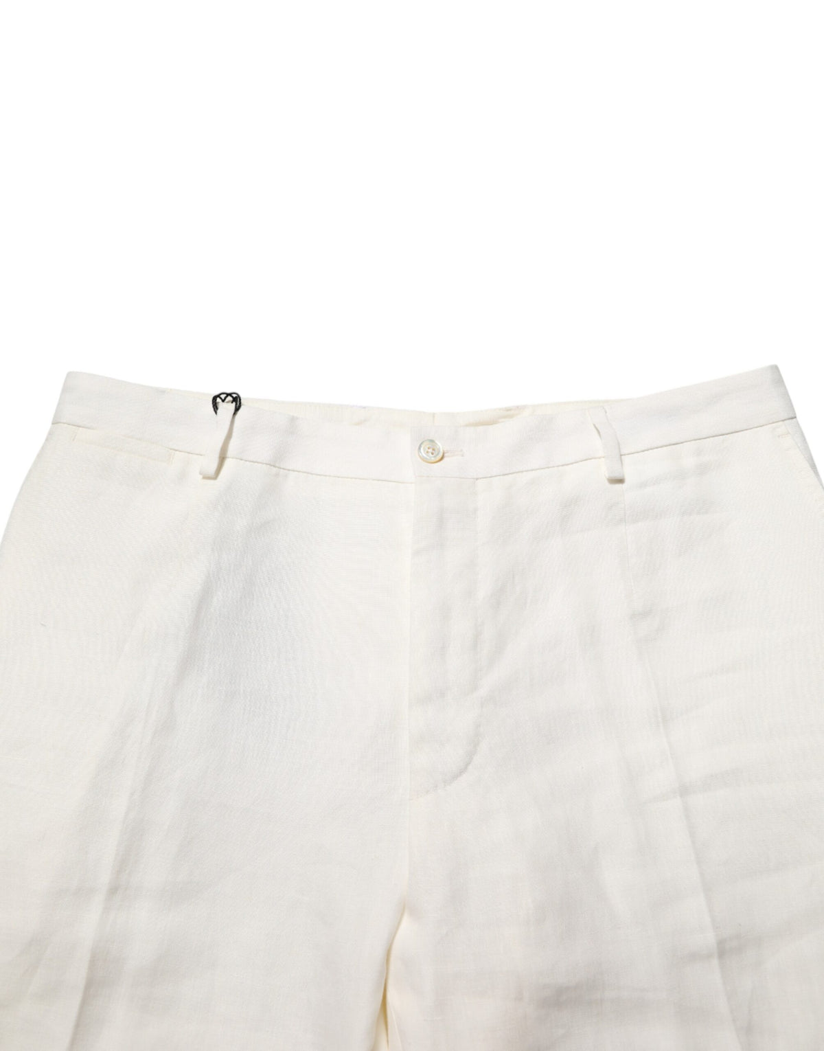 Pantalon tailleur en lin blanc pour homme, Dolce &amp; Gabbana.