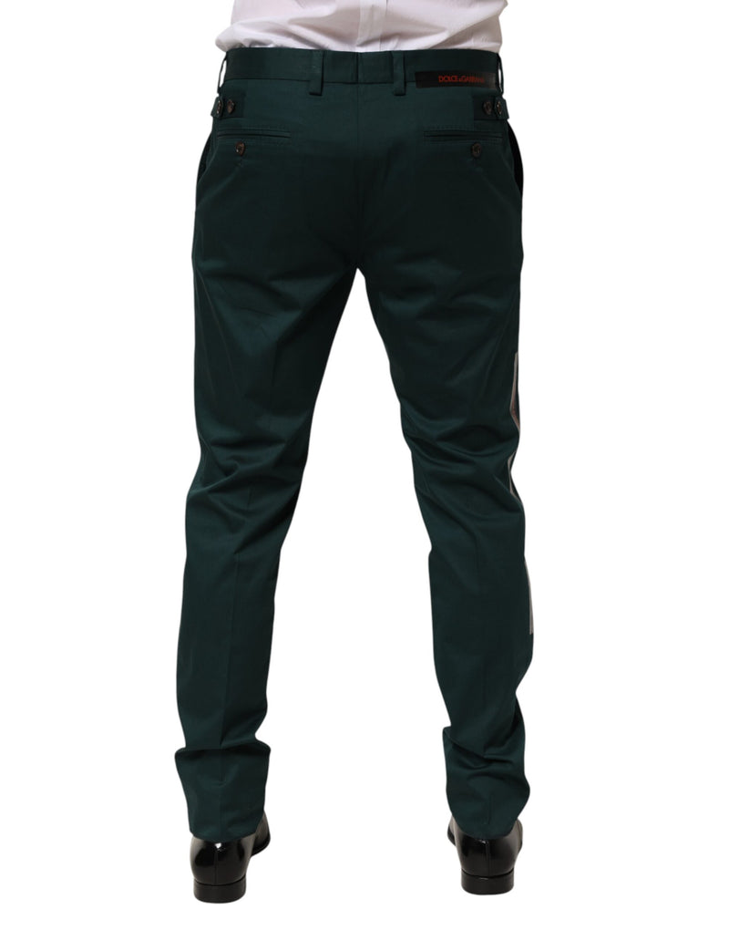 Dolce &amp; Gabbana Groene Katoenen Formele Herenbroek