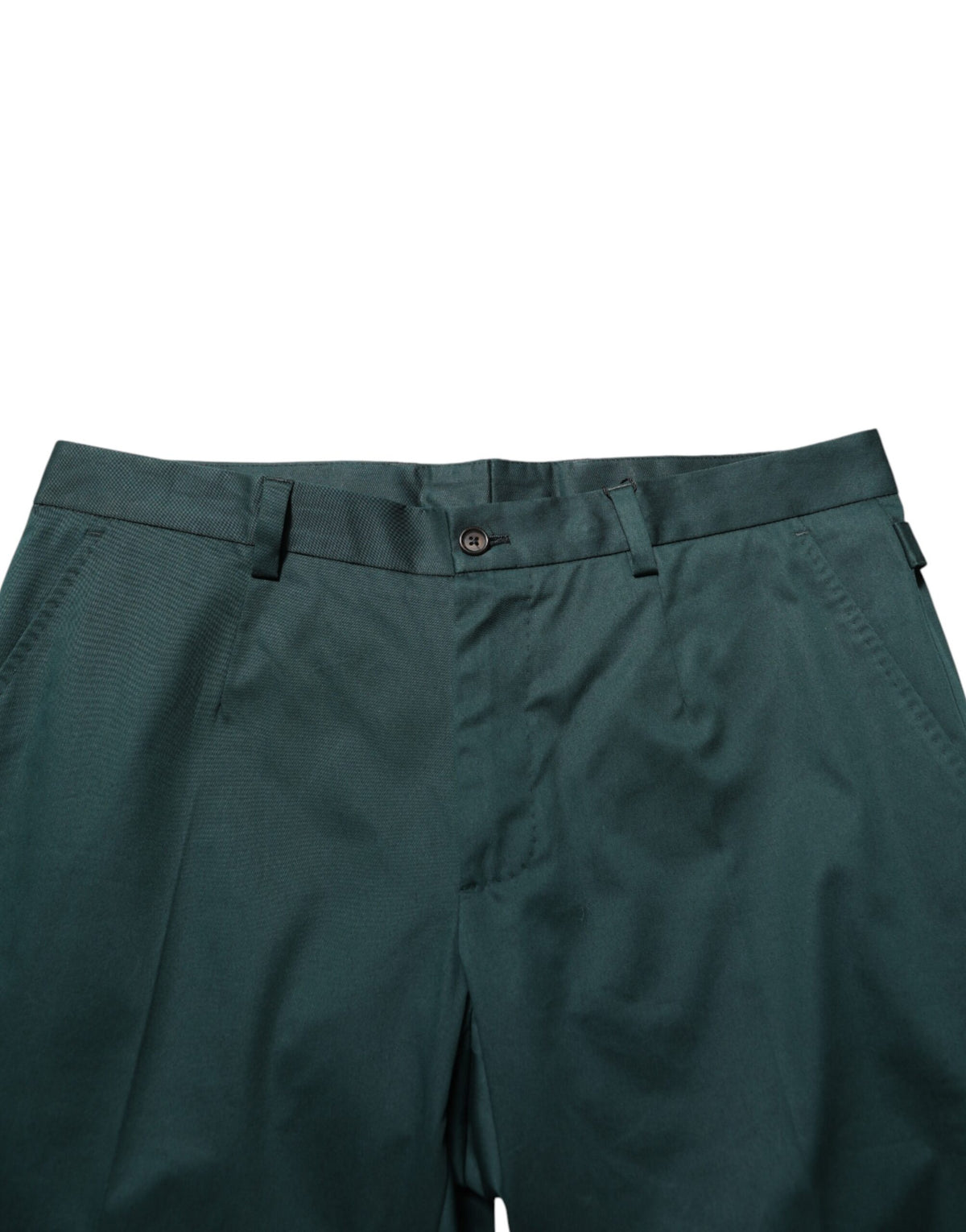 Pantalon habillé en coton vert Dolce &amp; Gabbana pour homme