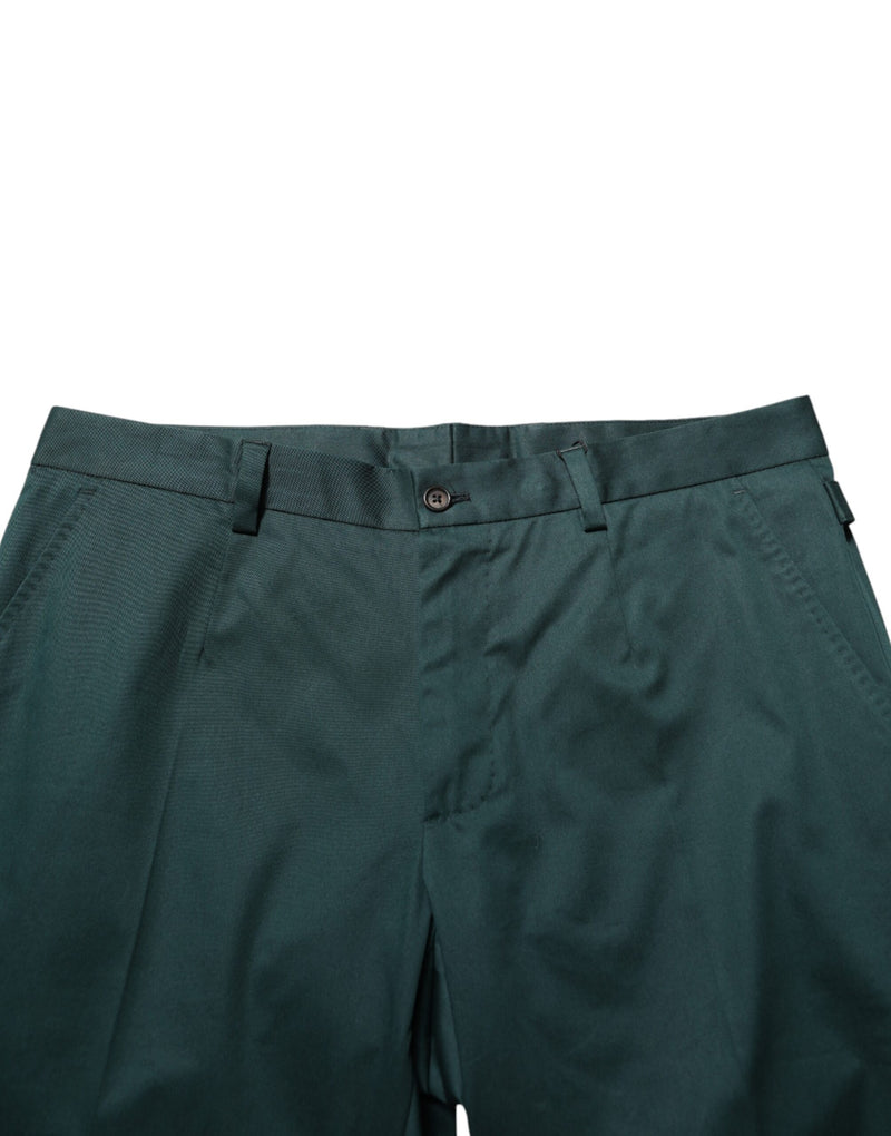 Dolce &amp; Gabbana Groene Katoenen Formele Herenbroek
