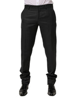 Pantalon tailleur noir en laine pour homme Dolce &amp; Gabbana