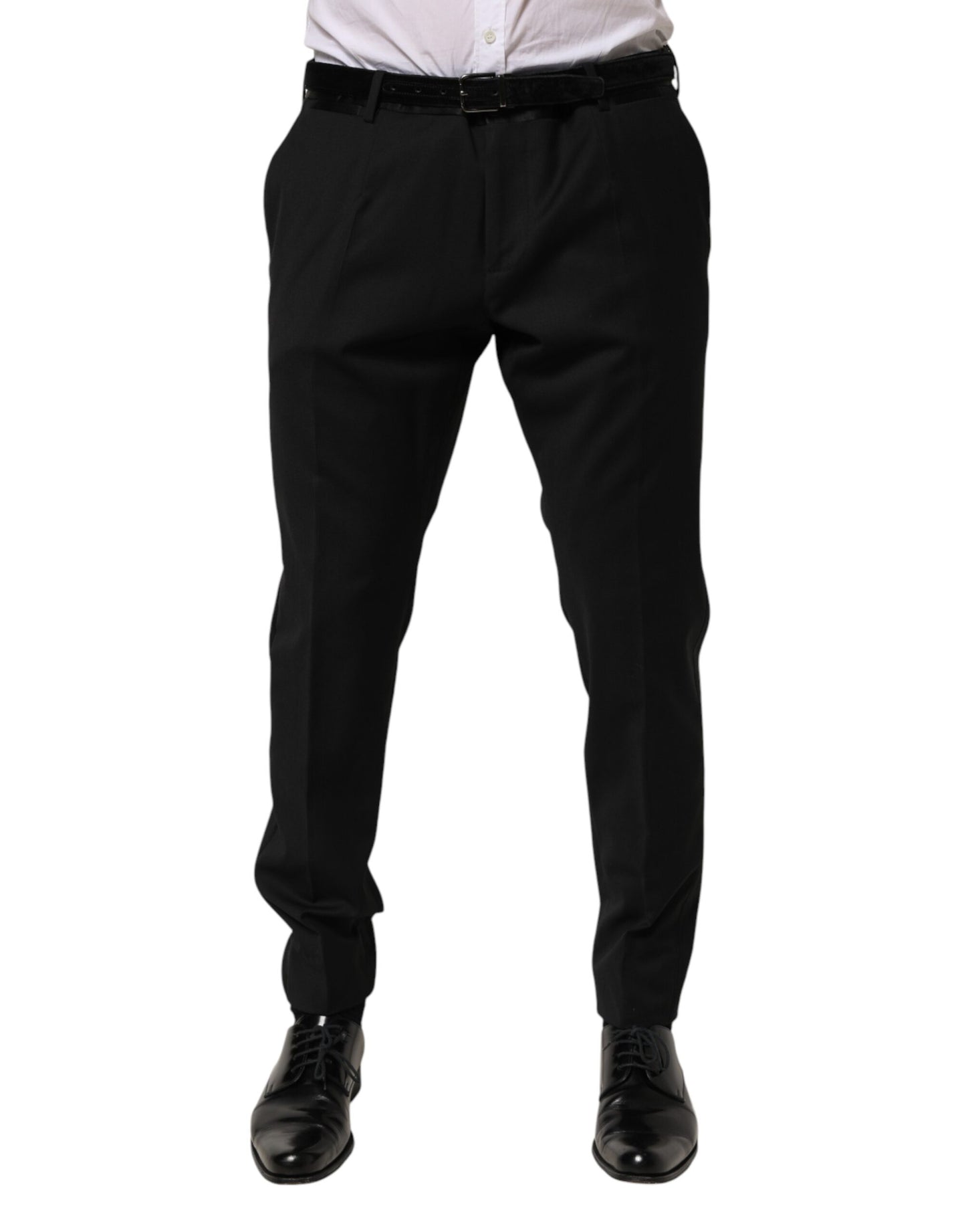 Pantalon tailleur noir en laine pour homme Dolce &amp; Gabbana