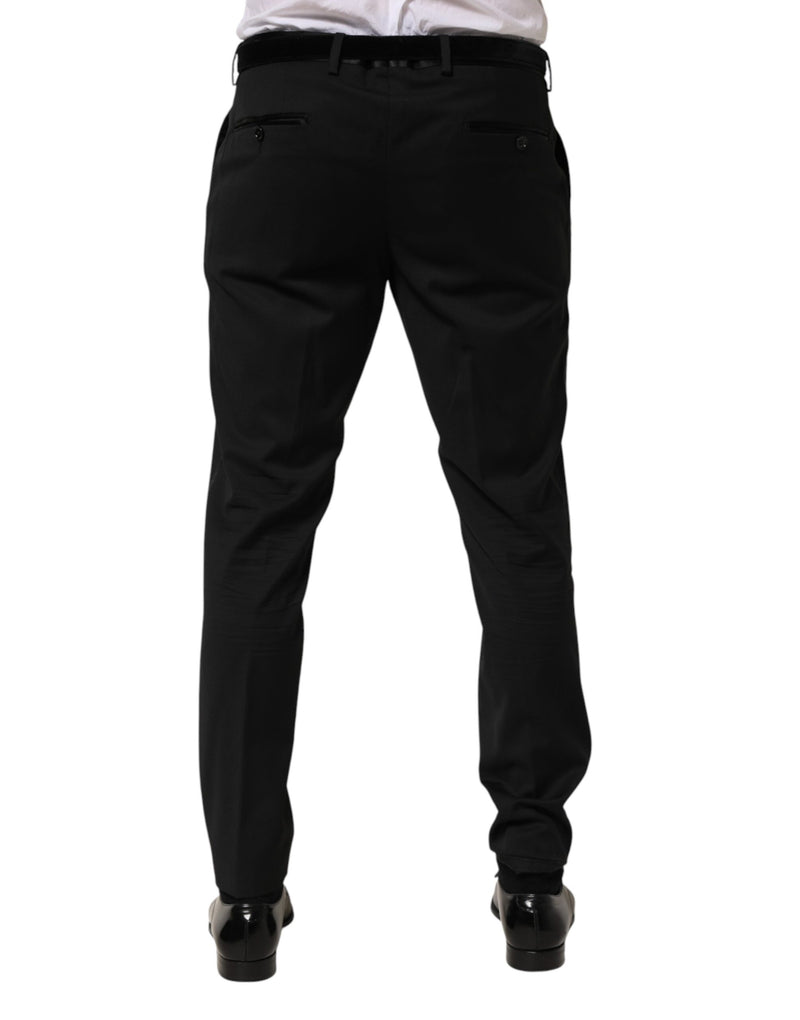 Pantalon tailleur noir en laine pour homme Dolce &amp; Gabbana