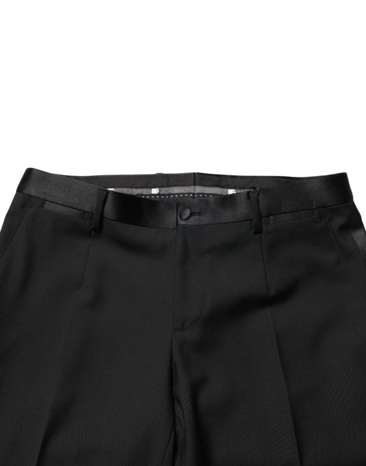 Pantalon tailleur noir en laine pour homme Dolce &amp; Gabbana