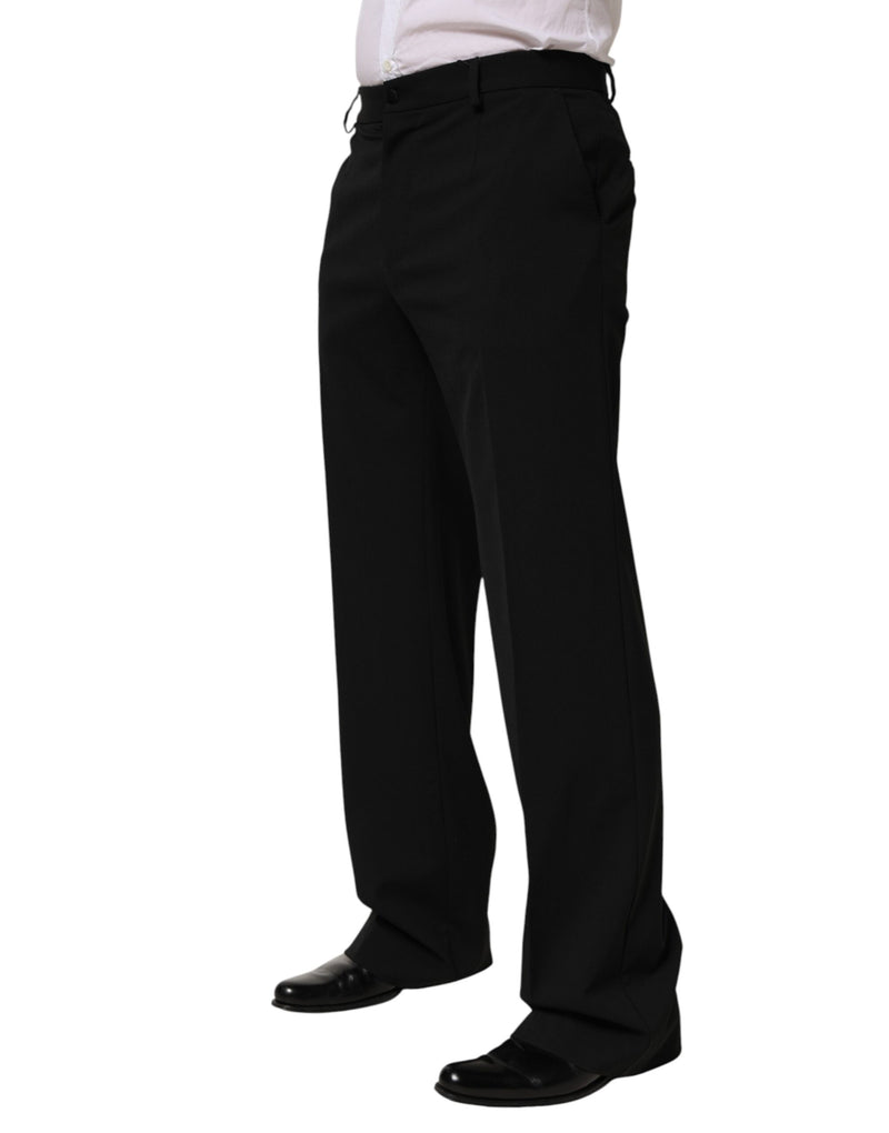 Pantalon tailleur noir en laine pour homme Dolce &amp; Gabbana