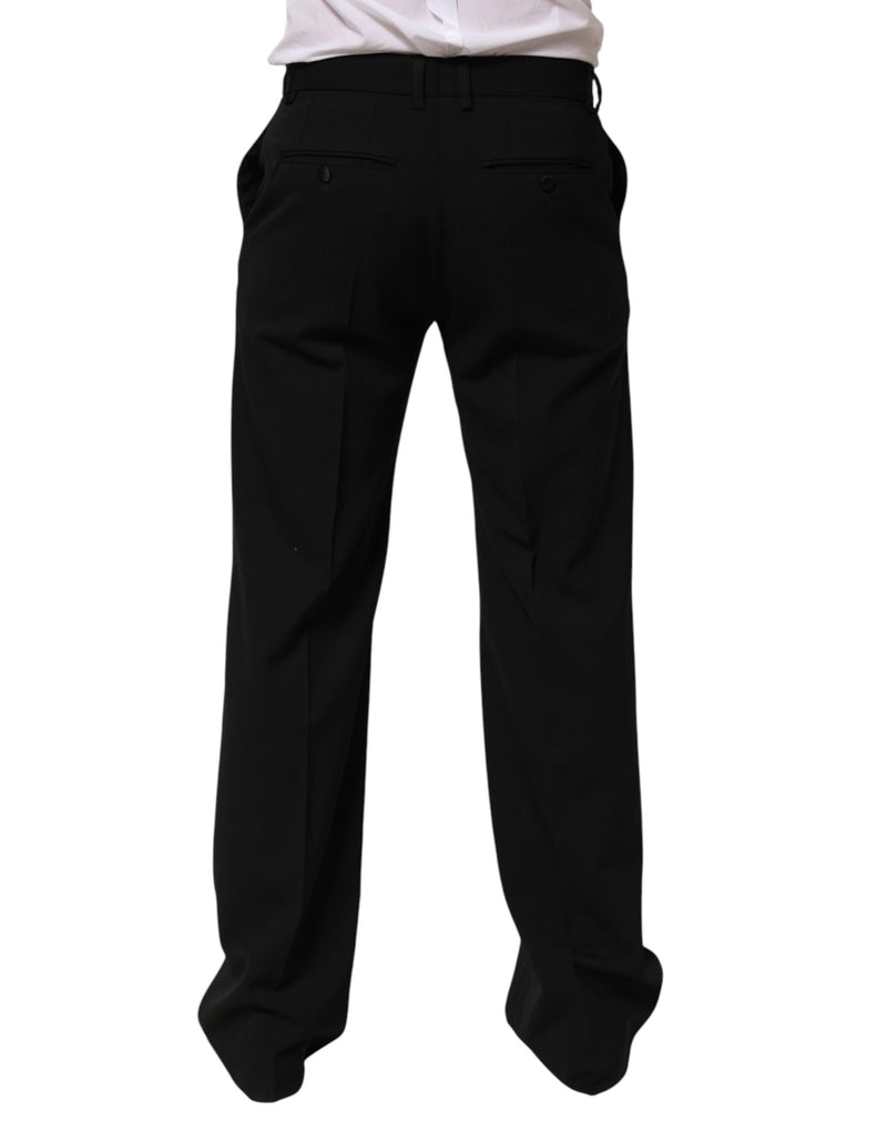 Pantalon tailleur noir en laine pour homme Dolce &amp; Gabbana