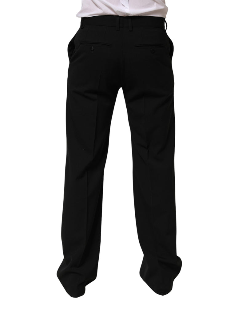 Pantalon tailleur noir en laine pour homme Dolce &amp; Gabbana