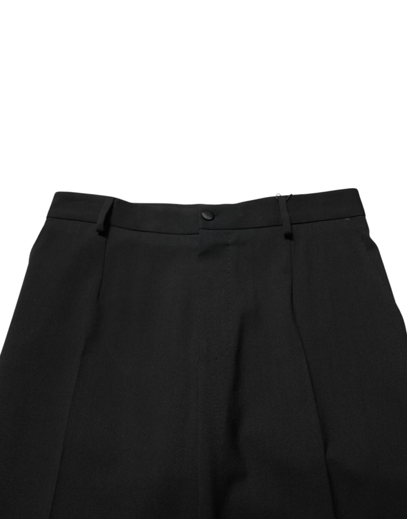 Pantalon tailleur noir en laine pour homme Dolce &amp; Gabbana