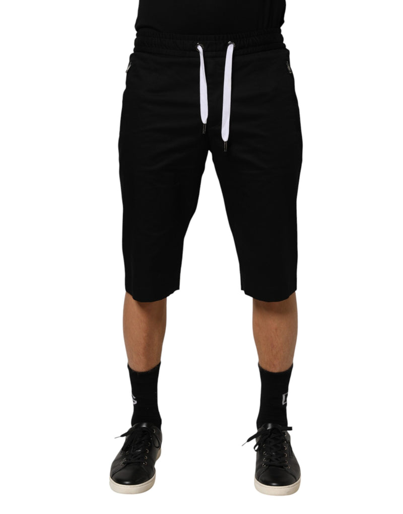 Bermuda Dolce &amp; Gabbana en coton stretch noir pour homme