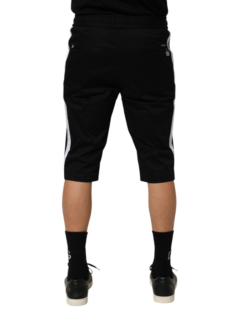 Bermuda Dolce &amp; Gabbana en coton stretch noir pour homme