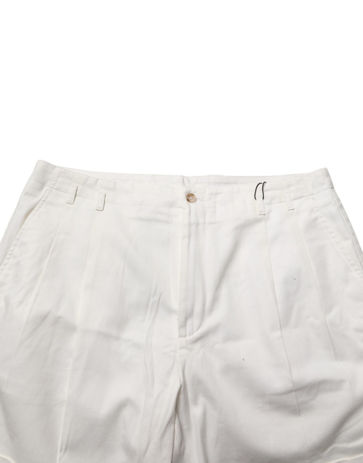 Bermuda Dolce &amp; Gabbana blanc en coton, taille mi-haute, pour homme