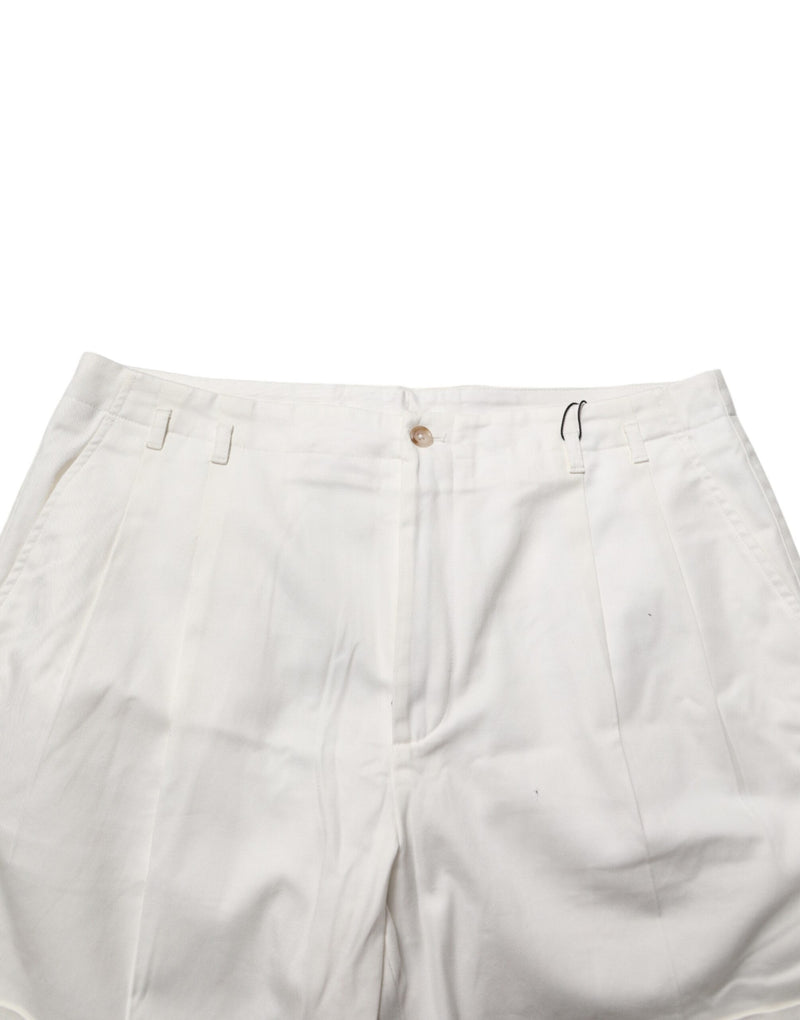 Bermuda Dolce &amp; Gabbana blanc en coton, taille mi-haute, pour homme