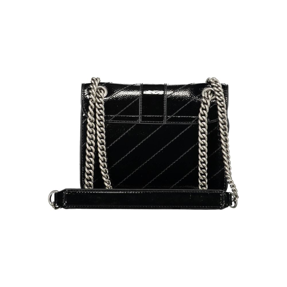 Gaelle Paris Black Polyurethane Shoulder Bag for Women