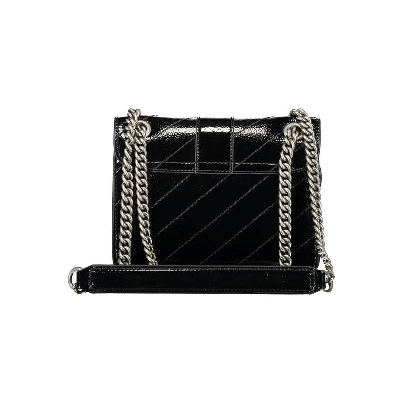 Gaelle Paris Black Polyurethane Shoulder Bag for Women