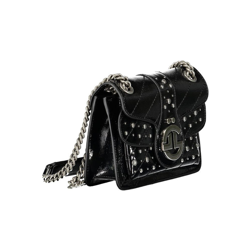 Gaelle Paris Black Polyurethane Shoulder Bag for Women