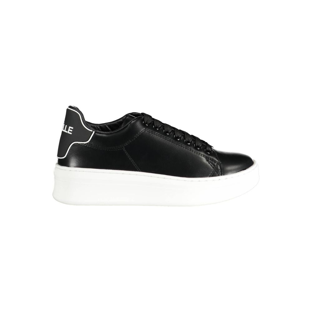 Gaelle Paris Black Polyurethane Women Sneakers - Stylish Comfort