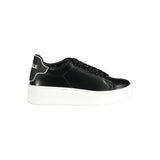 Gaelle Paris Black Polyurethane Women Sneakers - Stylish Comfort