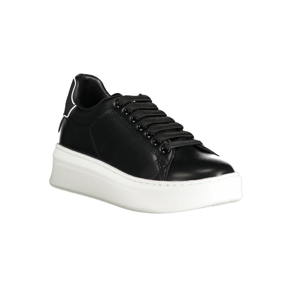 Gaelle Paris Black Polyurethane Women Sneakers - Stylish Comfort