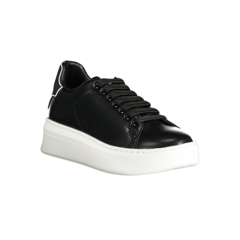 Gaelle Paris Black Polyurethane Women Sneakers - Stylish Comfort