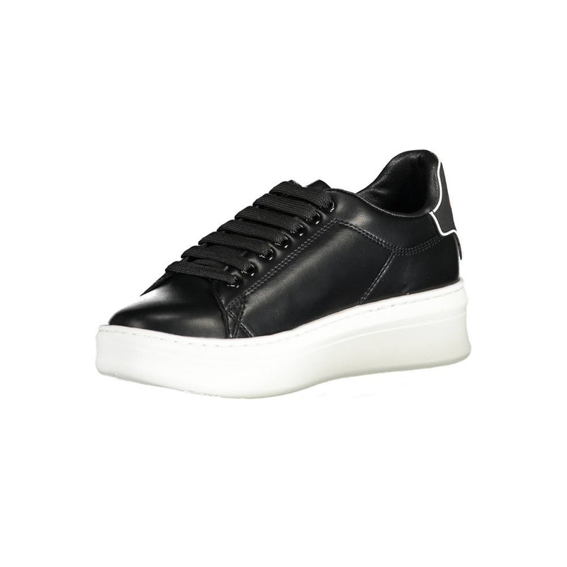 Gaelle Paris Black Polyurethane Women Sneakers - Stylish Comfort