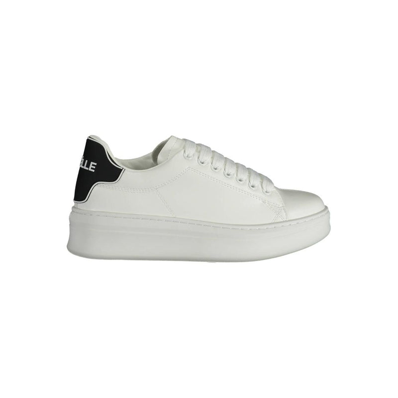 Gaelle Paris White Polyurethane Women's Sneaker - Stylish Comfort