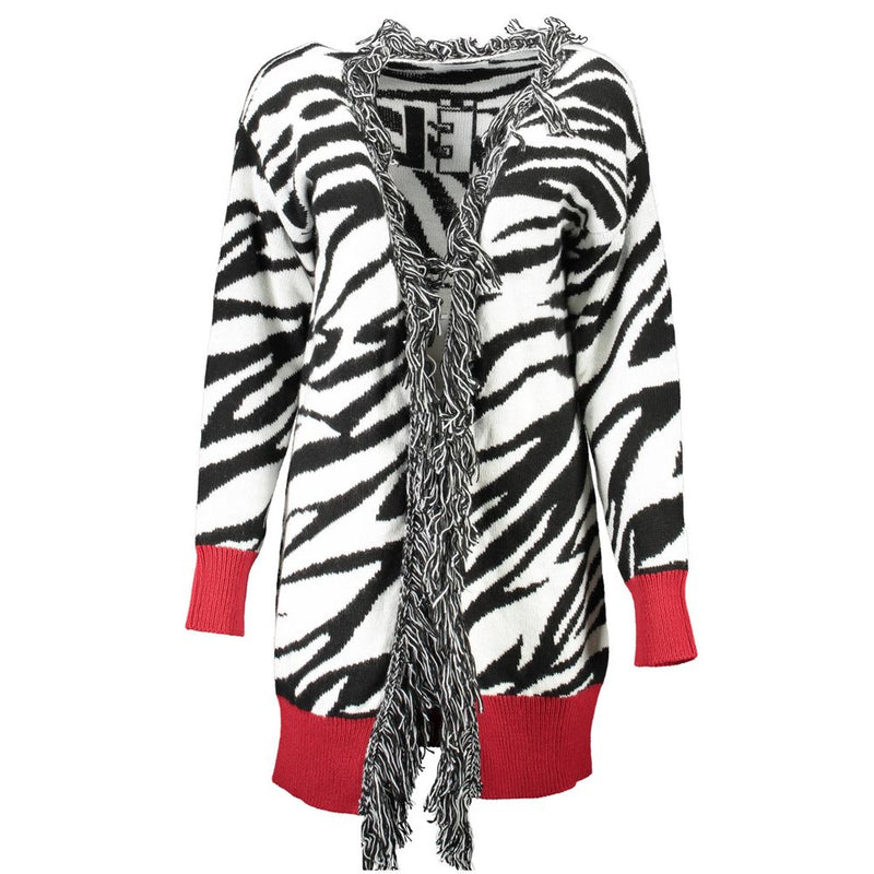Gaelle Paris Bianco Acrylic Women Cardigan - Chic & Versatile