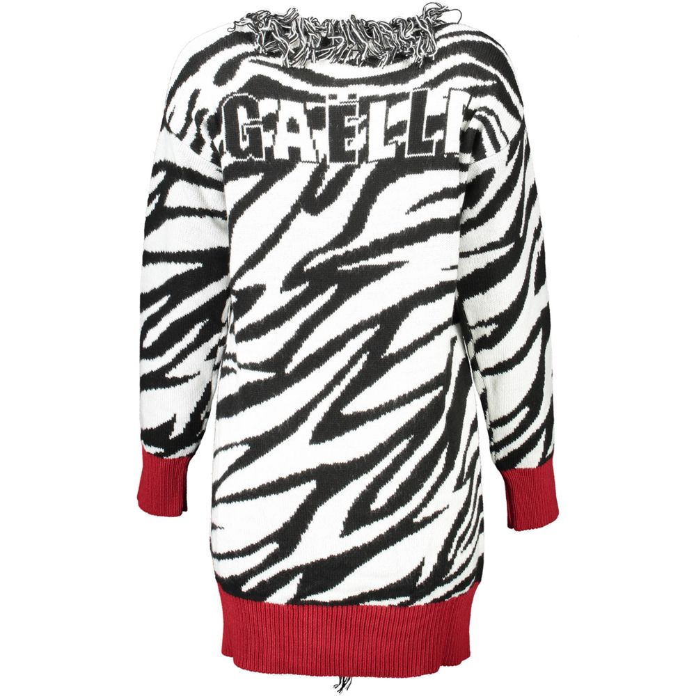 Gaelle Paris Bianco Cardigan en Acrylique pour Femmes - Chic et Polyvalent