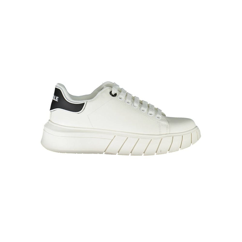Gaelle Paris White Polyurethane Women Sneaker - Comfort & Style