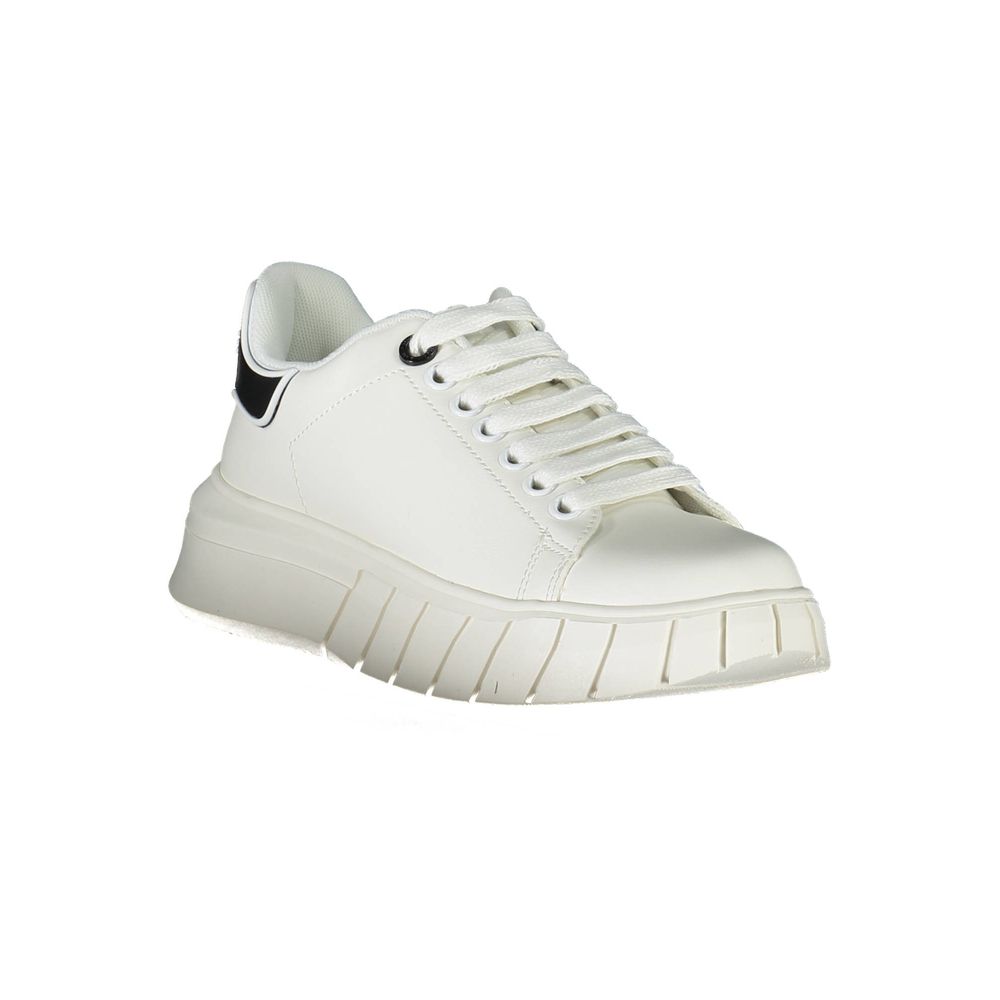 Gaelle Paris White Polyurethane Women Sneaker - Comfort & Style