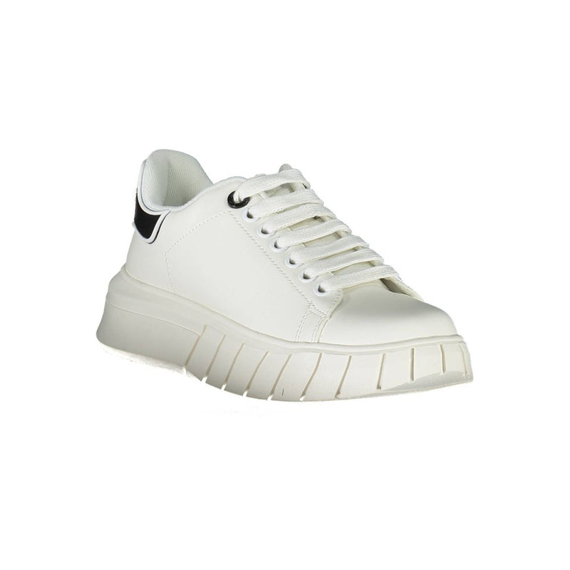 Gaelle Paris White Polyurethane Women Sneaker - Comfort & Style