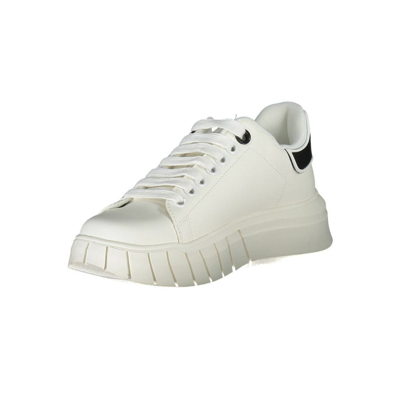 Gaelle Paris White Polyurethane Women Sneaker - Comfort & Style