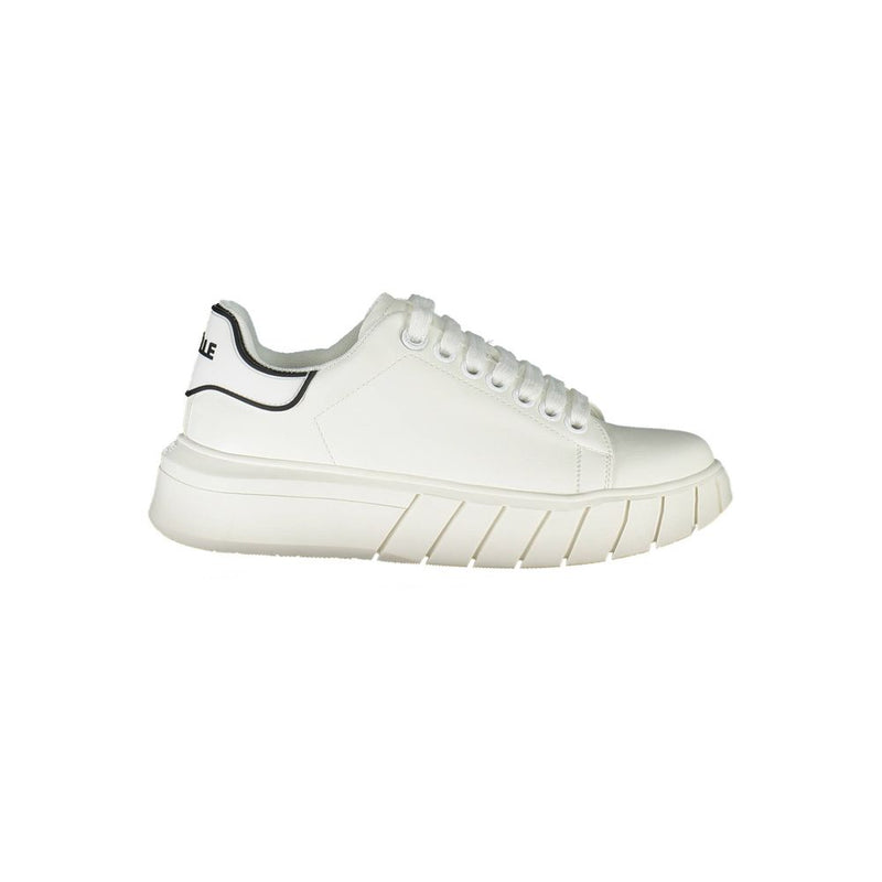 Gaelle Paris White Polyurethane Women Sneaker - Chic & Comfortable