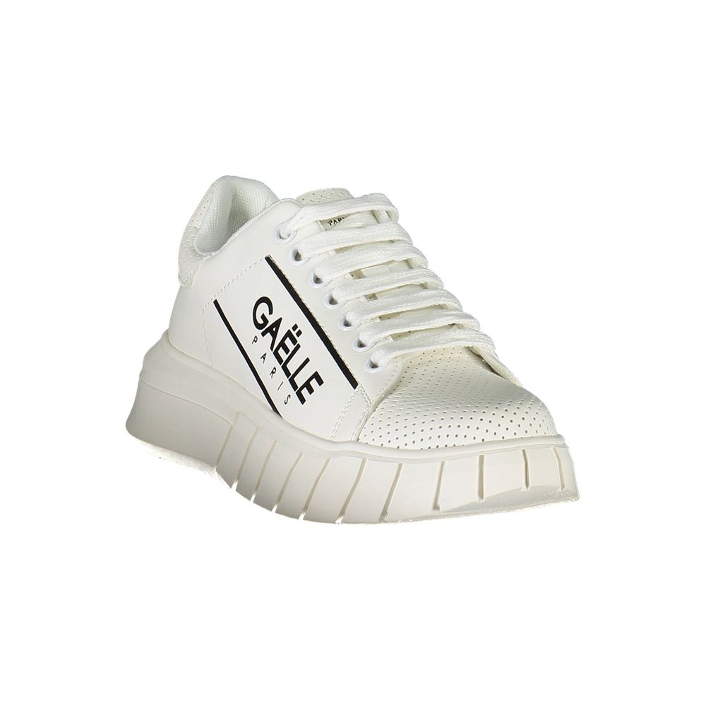 Gaelle Paris White Sneakers for Women - Chic Athletic Footwear