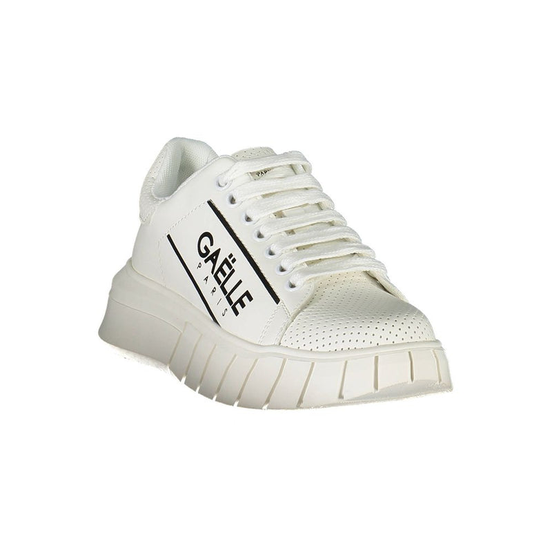 Gaelle Paris Women's White Sneakers - Chic Athletic Footwear