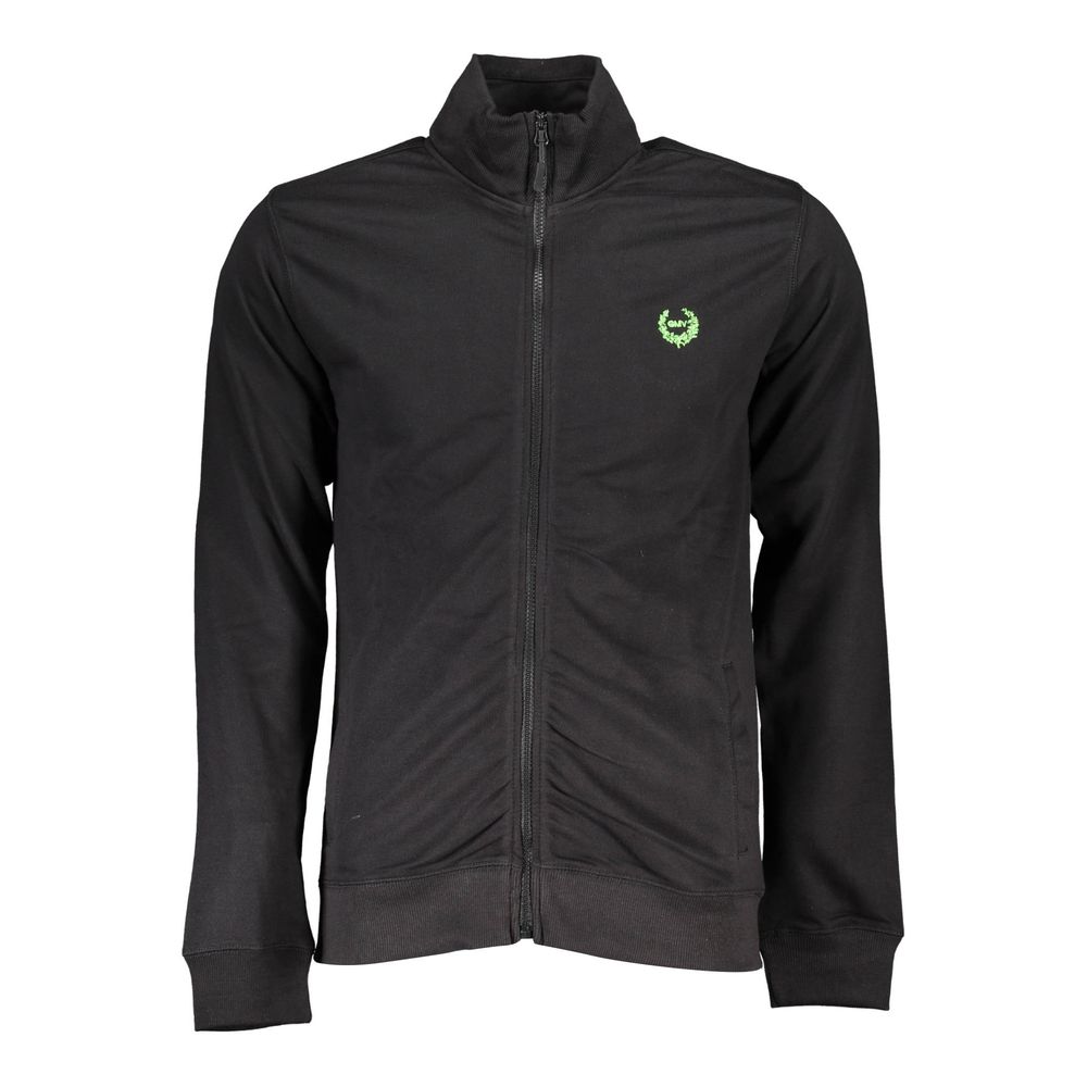 Gianmarco Venturi Sweatshirt en Coton Noir avec Broderie