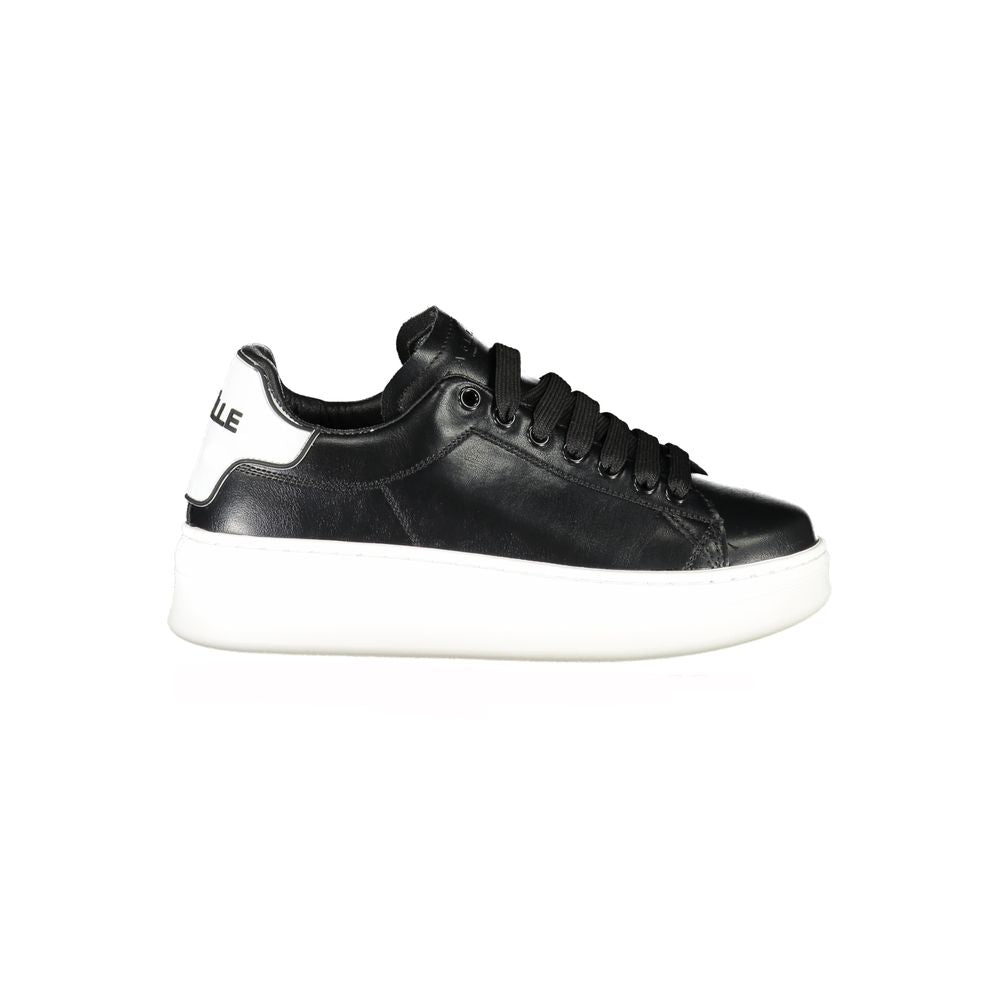 Gaelle Paris Black Polyurethane Women Sneaker - Chic & Comfortable