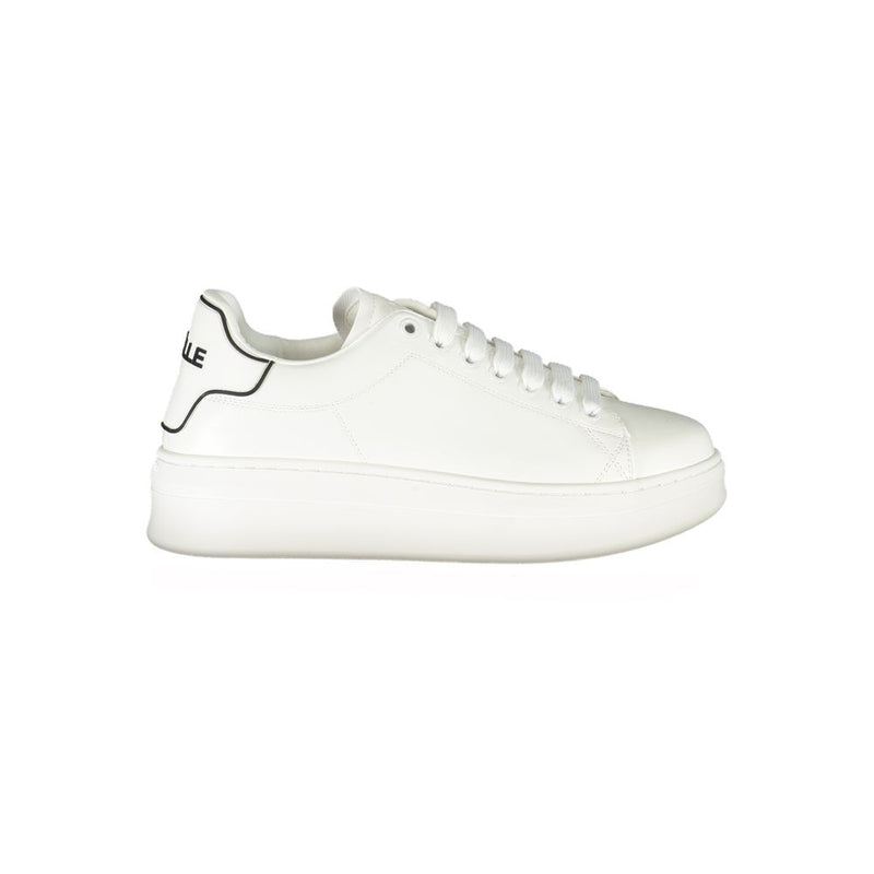 Gaelle Paris White Polyurethane Women Sneaker - Chic & Comfy