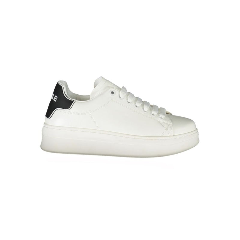 Gaelle Paris Bianco Polyurethane Women's Sneaker - Chic & Comfortable