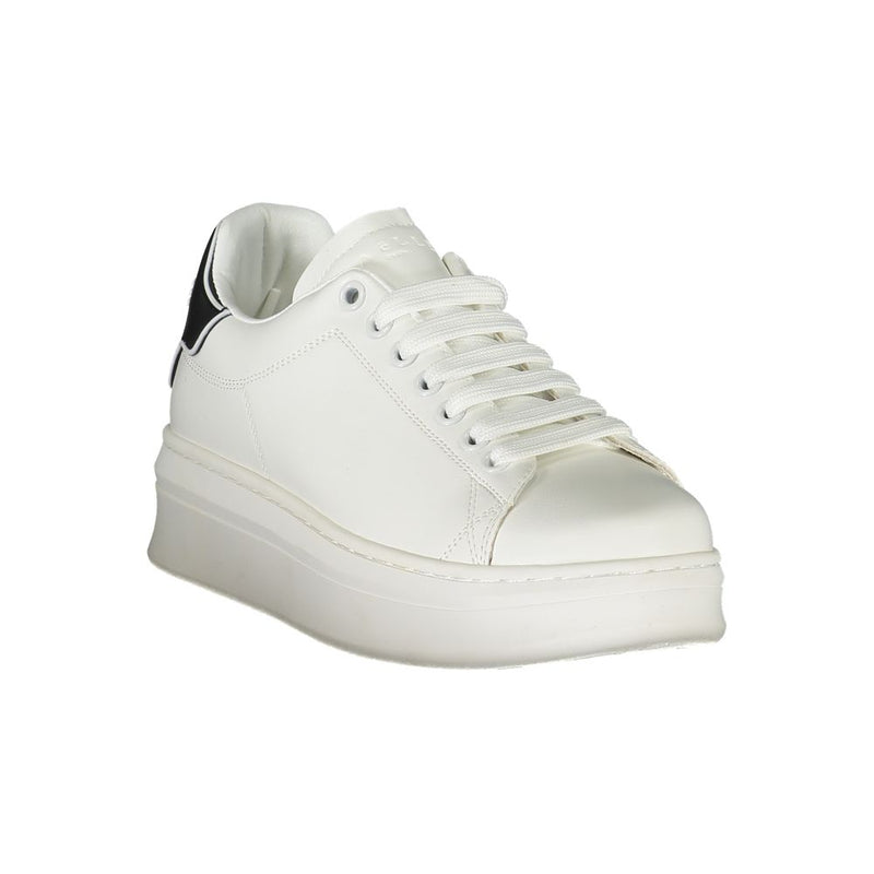 Gaelle Paris Bianco Polyurethane Women's Sneaker - Chic & Comfortable