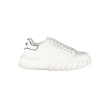 Gaelle Paris White Polyurethane Women Sneaker - Chic & Comfortable